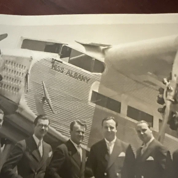 1930s TWA Crew at Ford Tri-Motor Albany NY – Edward A Driscoll Photo Miss Albany